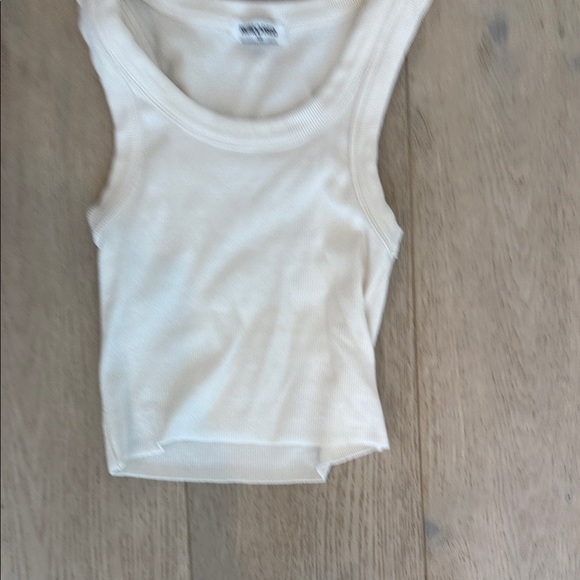 Rumored Cream Ribbed Tank Top - Picture 1 of 1